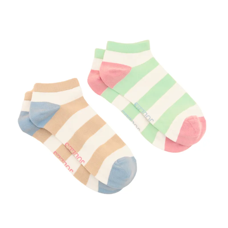 Joules Ladies Rilla Socks 2 Pack - Blue/Green