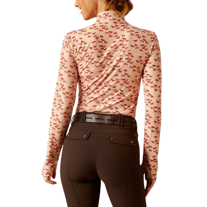 Ariat Women's Lowell 3.0 1/4 Zip Base Layer - Scattering Horses-1
