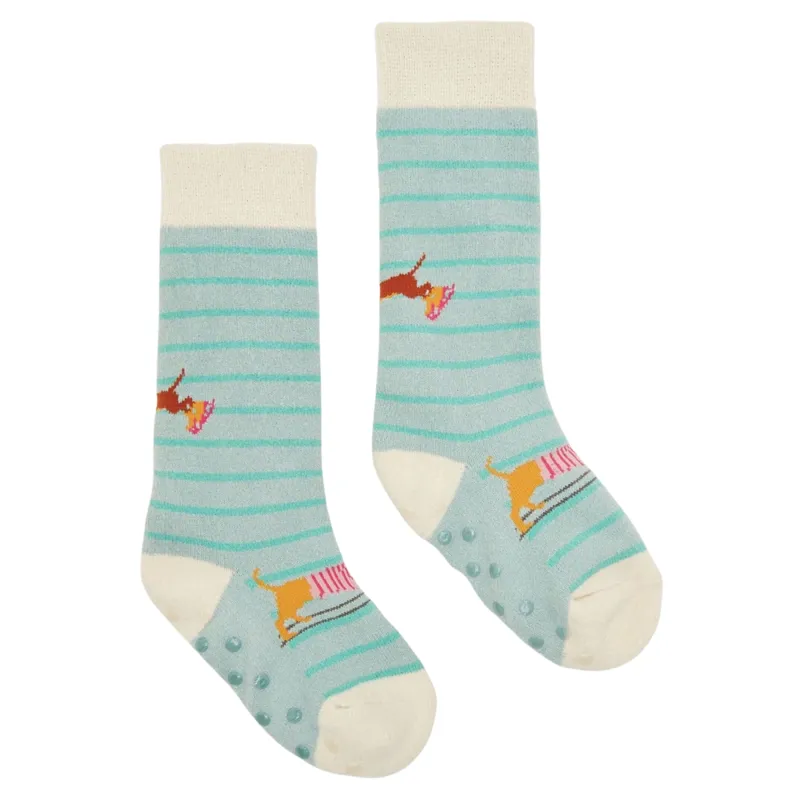 Joules Kids' Runaround Grippy Socks - Sausage