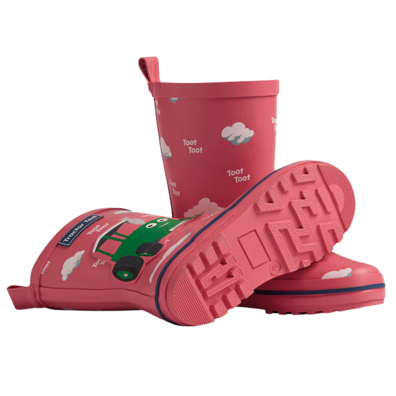 Tractor Ted Toot Toot Children's Wellies - Red-2