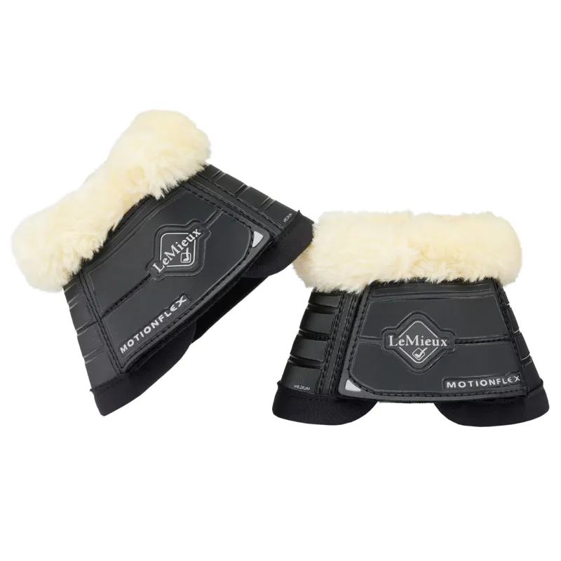 LeMieux Motionflex Over Reach Boot with Fur Edge - Black