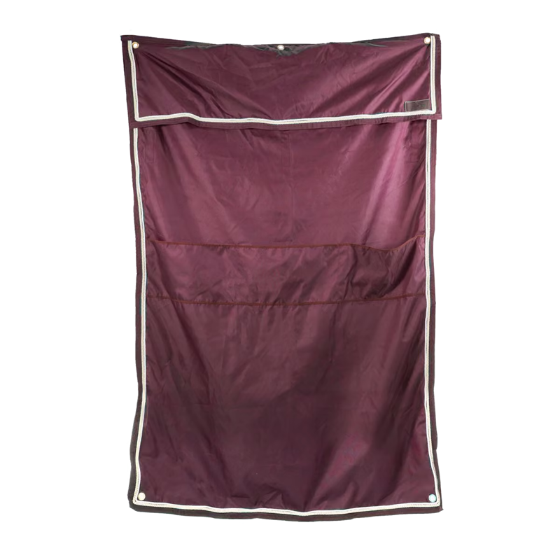 Kentucky Classic Stable Curtain With Pockets - Bordeaux