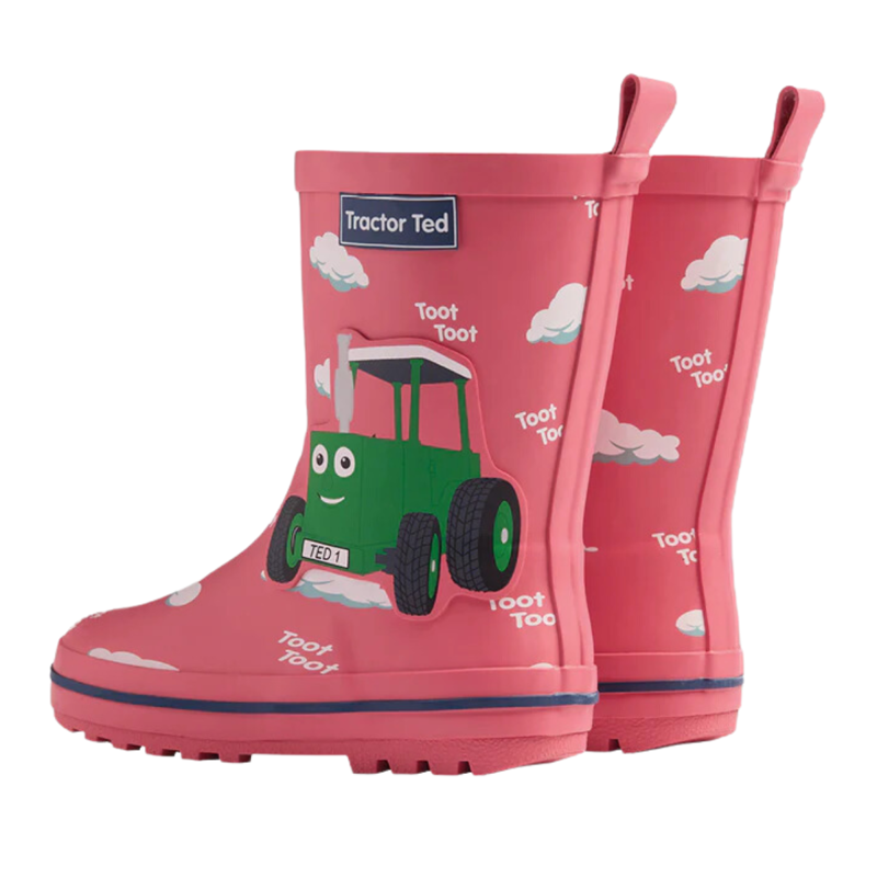 Tractor Ted Toot Toot Children's Wellies - Red-1