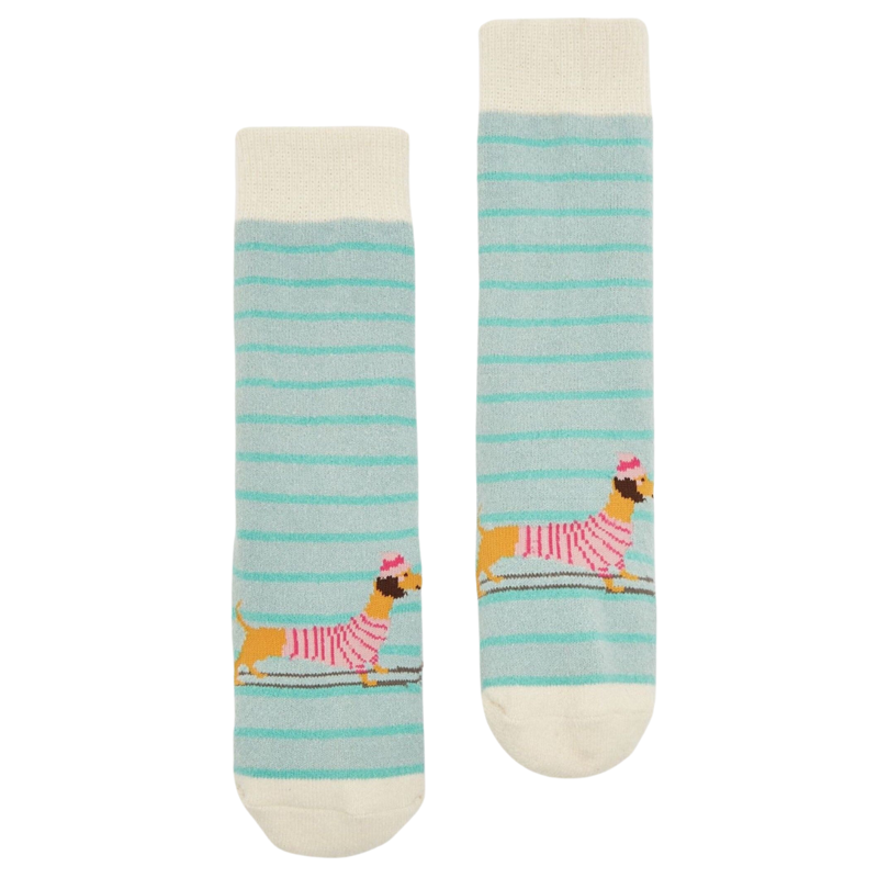 Joules Kids' Runaround Grippy Socks - Sausage-1