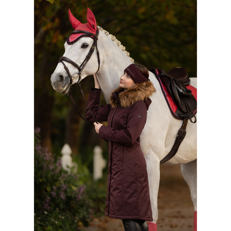 LeMieux Anya Waterproof Riding Coat - Damson-6