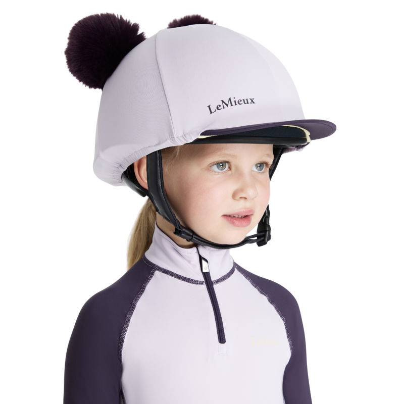 LeMieux Mini Double Pom Hat Silk - Lilac-2