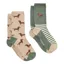 Joules Ladies Everyday 2 Pack Socks - Green Dog
