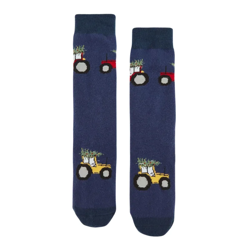 Joules Kids' Runaround Grippy Socks - Tractor