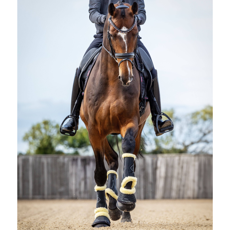 LeMieux Motionflex Over Reach Boot with Fur Edge - Black-2