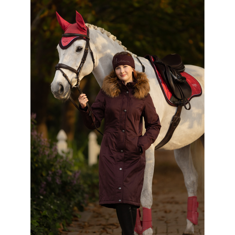 LeMieux Anya Waterproof Riding Coat - Damson-5