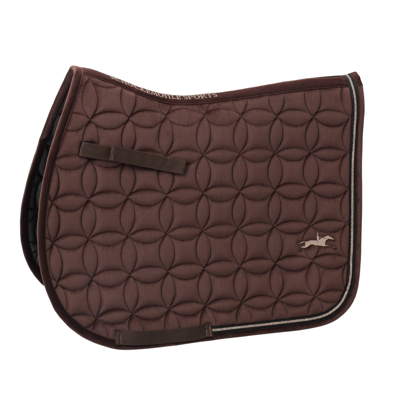 Schockemohle SP Soft Velvet S Style Saddle Pad - Full - Mocca