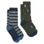 Joules Men's Kingsbury 2 Pack Socks - Green Polo
