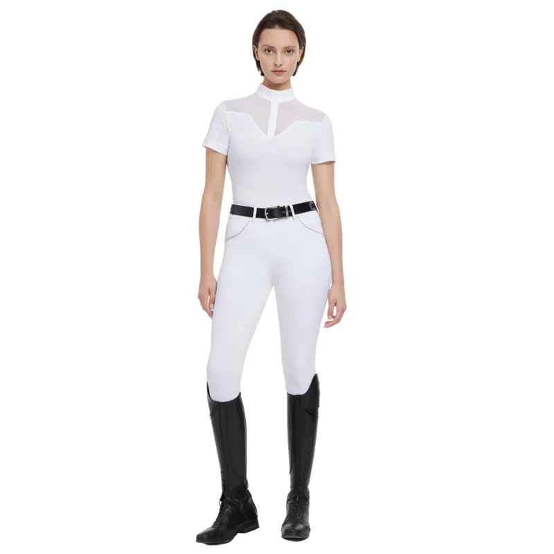 LeMieux Ladies Emily Short Sleeve Show Shirt - White-2