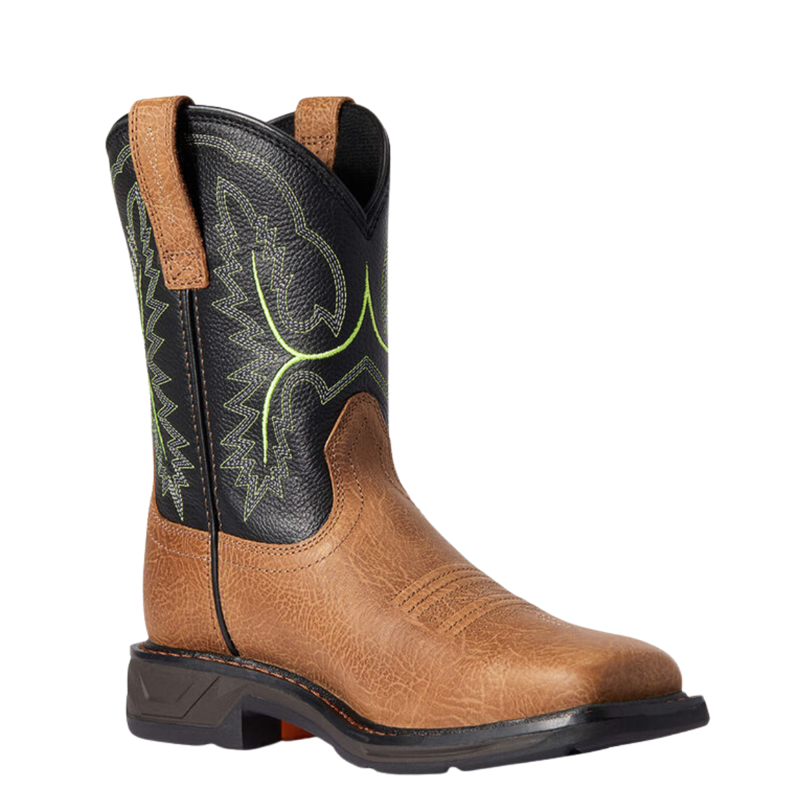 Ariat Youth Workhog XT Western Boot - Tumbled Bark/Dark Forest-2