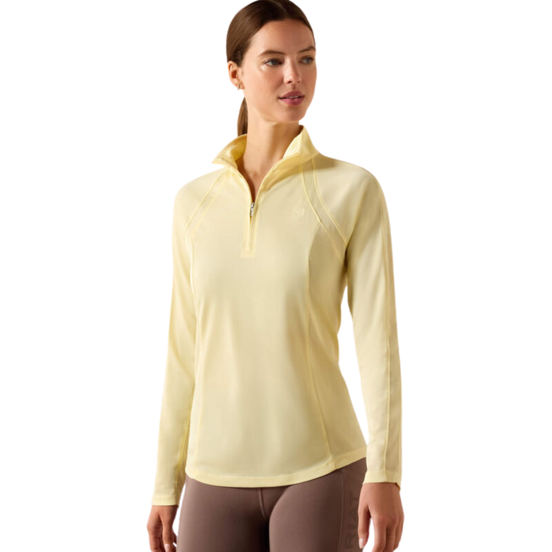 Ariat Women's Sunstopper 3.0 1/4 Zip Base Layer - Flan
