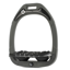 Flex-On Green Composite Stirrups - Inclined Grip - Dark Grey/Black/Black