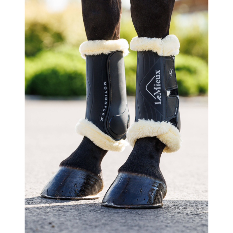 LeMieux Motionflex Dressage Boot with Fur Edge - Black-4