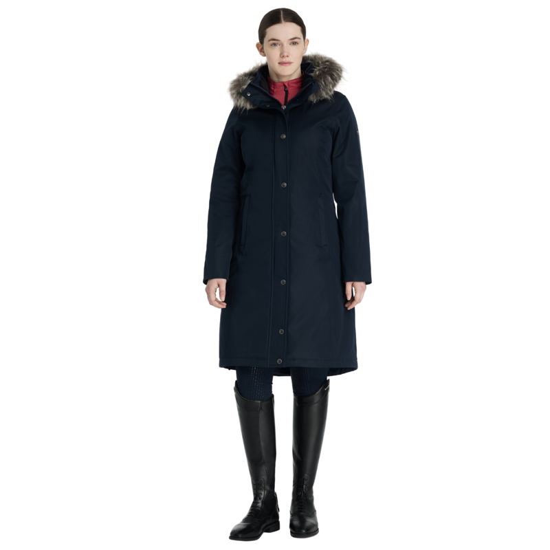LeMieux Anya Waterproof Riding Coat - Navy-4