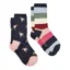 Joules Ladies Everyday 2 Pack Socks - Navy Patch