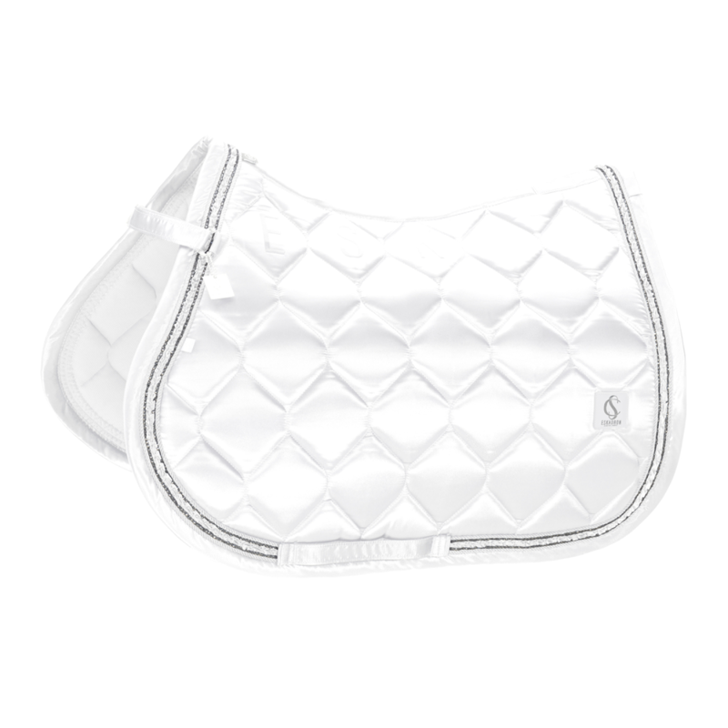 Eskadron Satin Frills Saddlecloth Classic Sports SS26 - White-1
