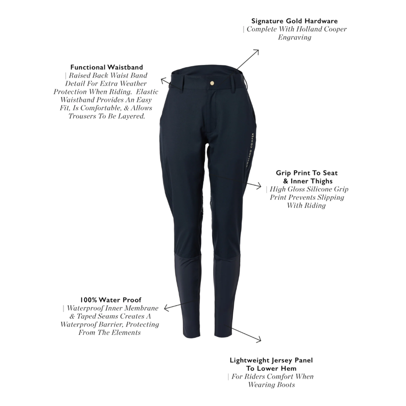 Holland Cooper Riding Shell Trousers - Ink Navy-4