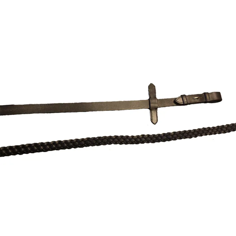 Mackey Classic Plaited Reins - Black