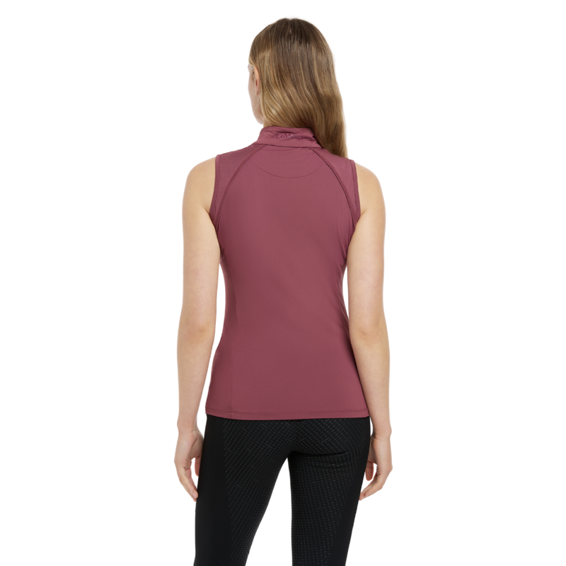 LeMieux Maria Mesh Sleeveless Base Layer - Rosewood-2