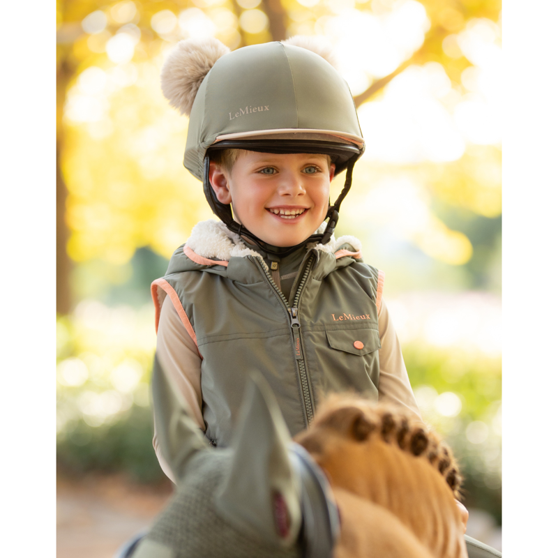 LeMieux Mini Double Pom Hat Silk - Rosemary-3