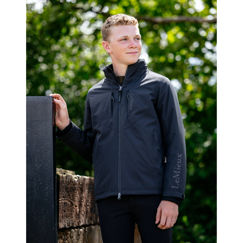 LeMieux Young Rider Boys Waterproof Team Jacket - Black-5