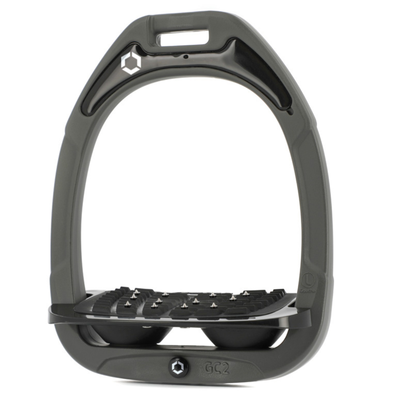 Flex-On Green Composite Stirrups - Inclined Ultra Grip - Dark Grey/Black/Black