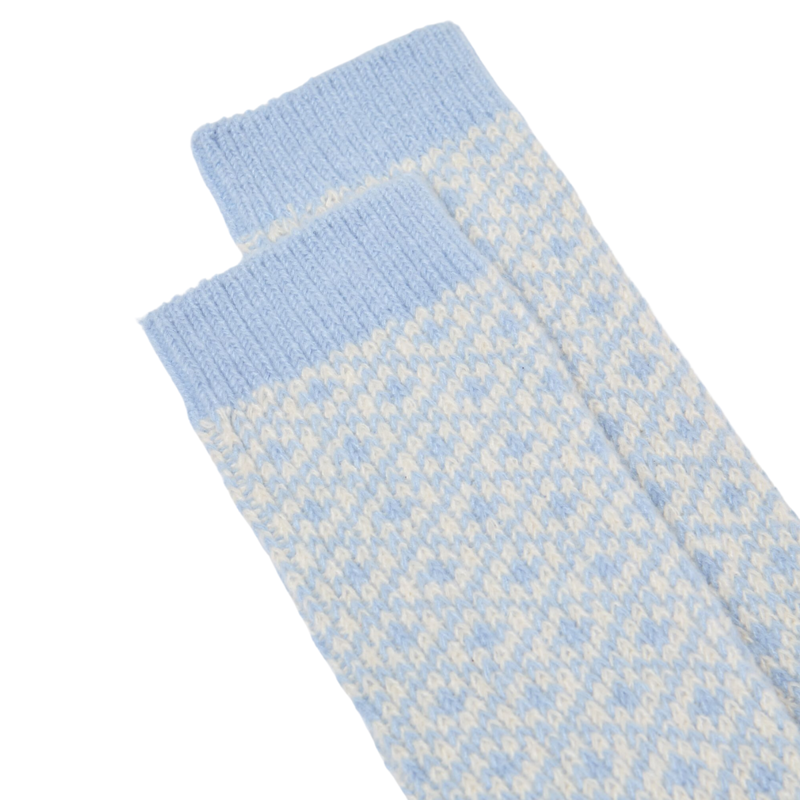 Joules Ladies Toasty Soft Geometric Socks - Blue-2