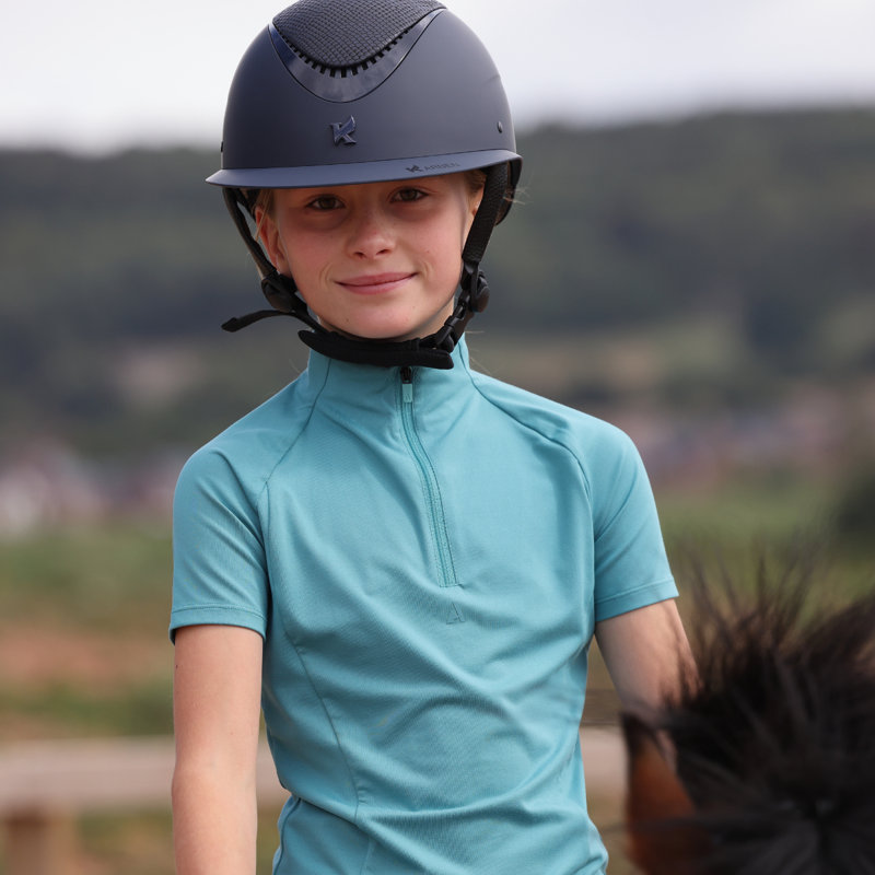 Aubrion Young Rider React Short Sleeve Base Layer -  Haze-3