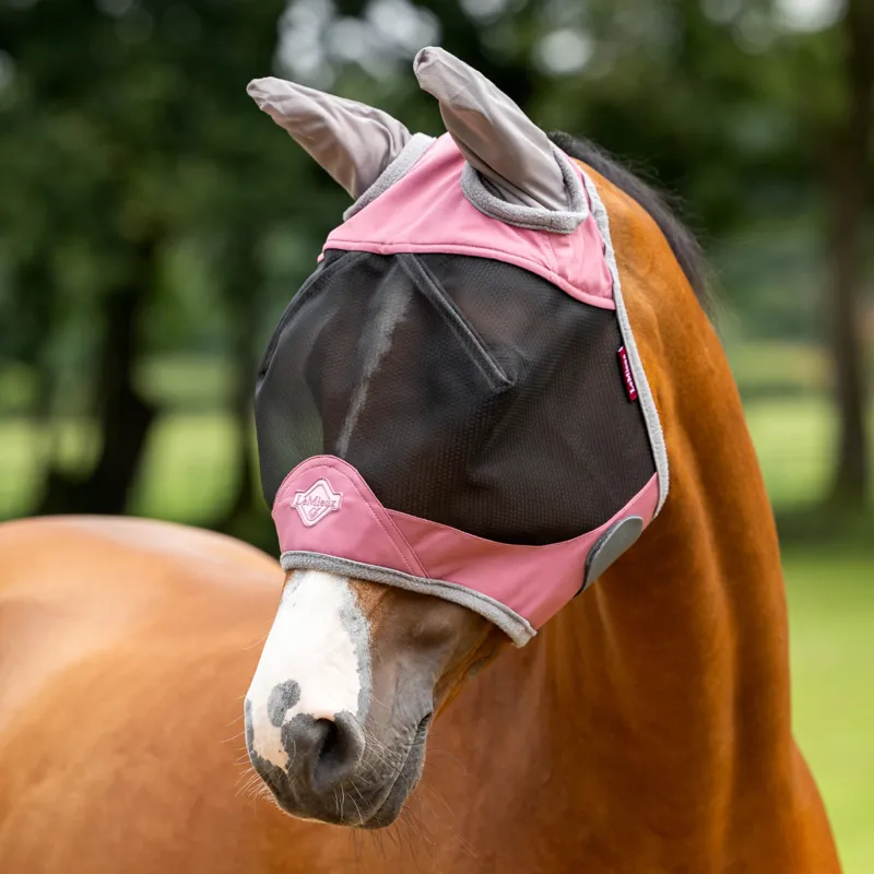 LeMieux Visor-Tek Half Fly Mask - Peony-1