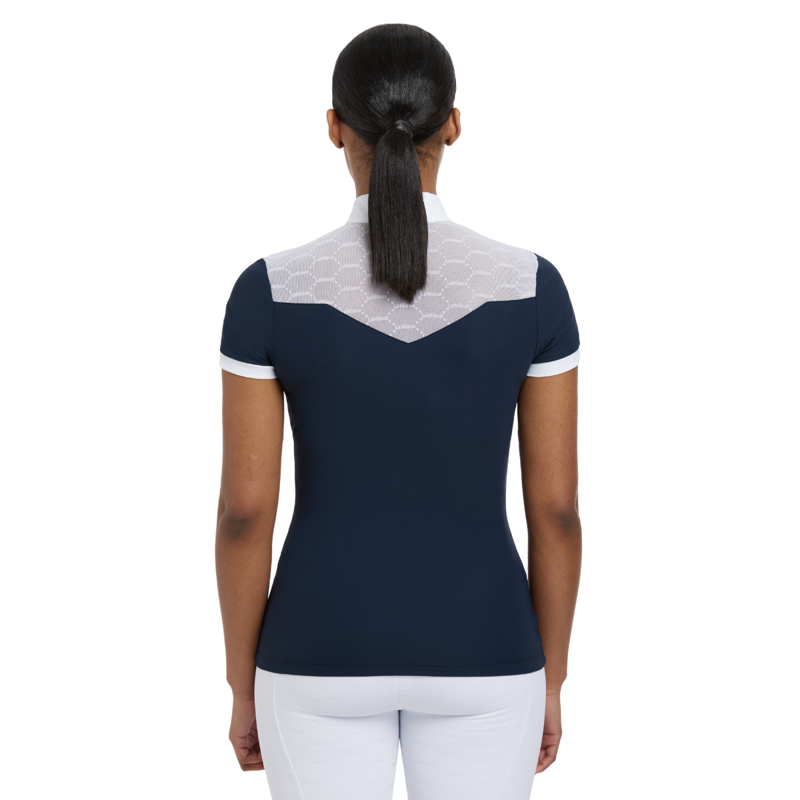 LeMieux Ladies Emily Short Sleeve Show Shirt - Navy-1
