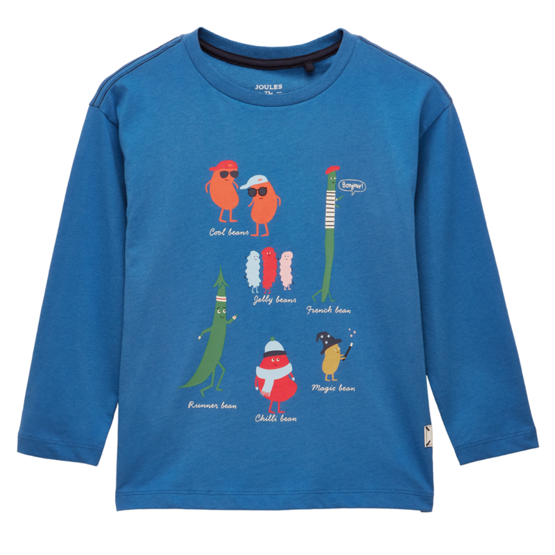 Joules Boys' Finlay Top - Blue Beans