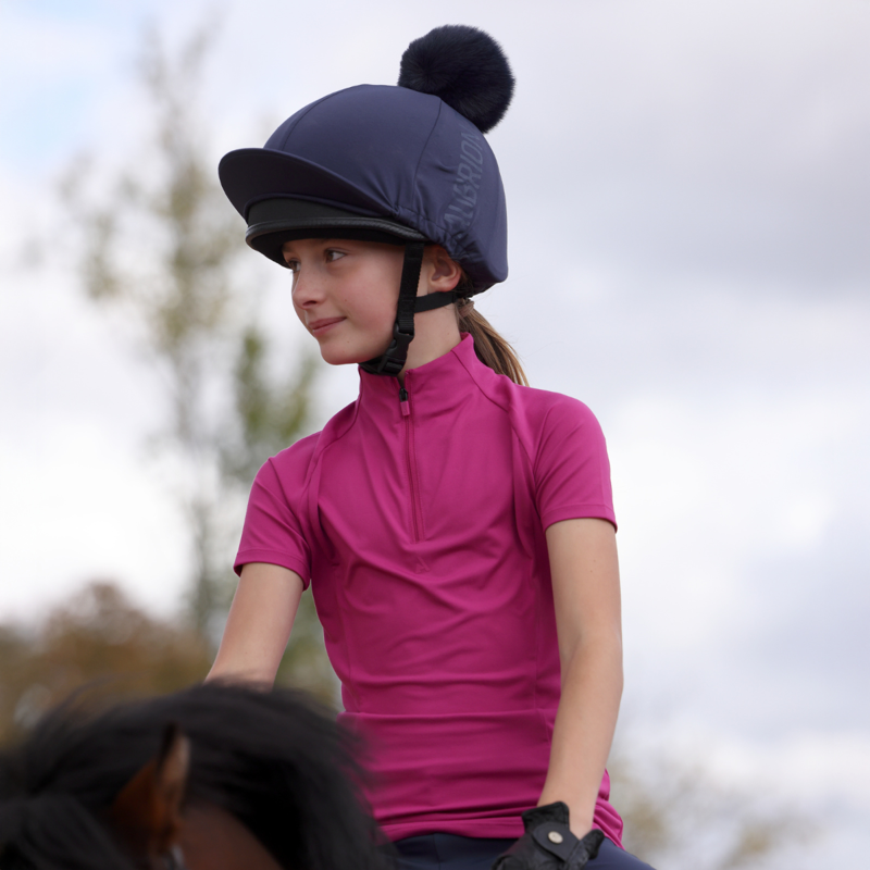 Aubrion Young Rider React Short Sleeve Base Layer -  Fuchsia-4