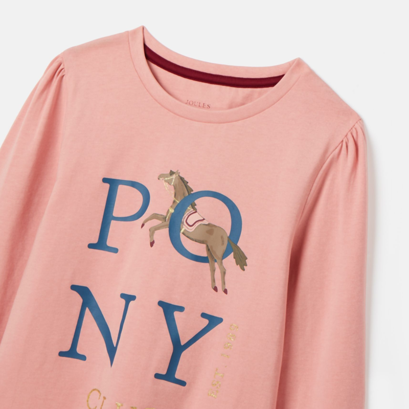 Joules Girls' Bessie Artwork Top - Pink-2