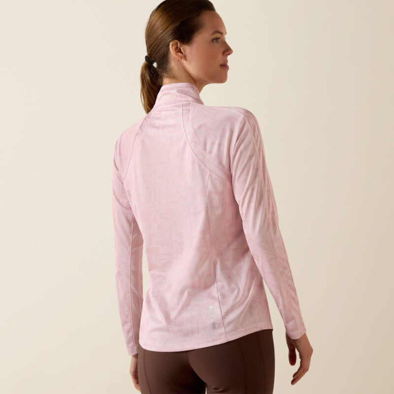 Ariat Women's Sunstopper 3.0 1/4 Zip Base Layer - Sepia Rose Horse Park-1