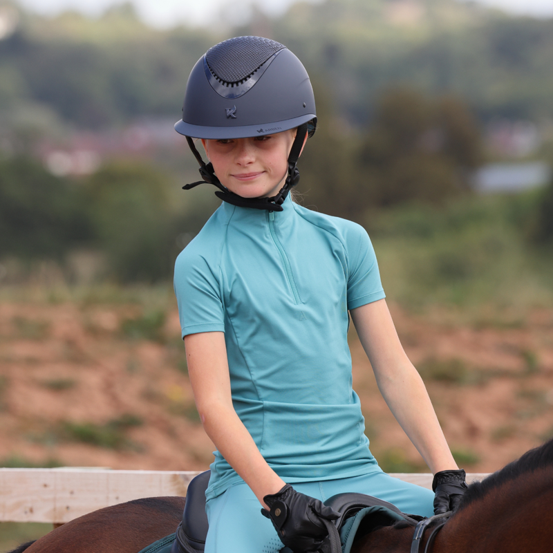 Aubrion Young Rider React Short Sleeve Base Layer -  Haze-2