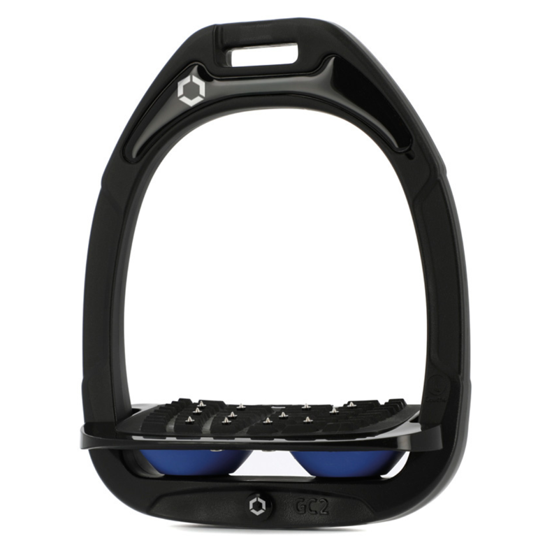 Flex-On Green Composite Stirrups - Inclined Ultra Grip - Black/Black/Dark Blue