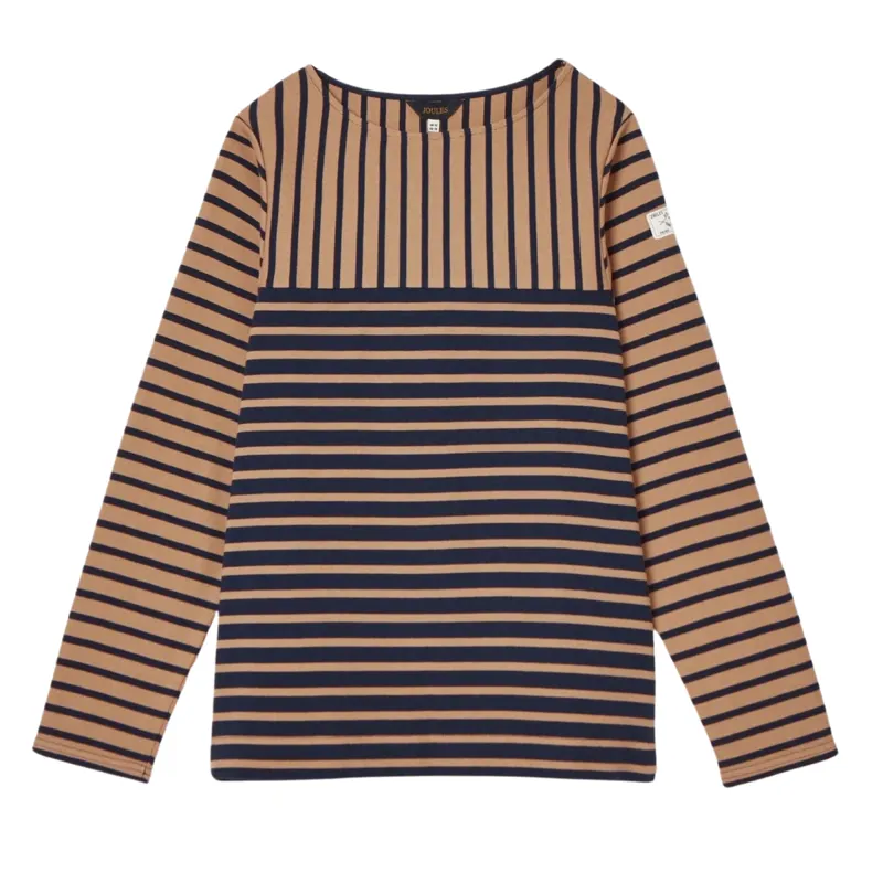 Joules Ladies New Harbour Top - Navy Tan