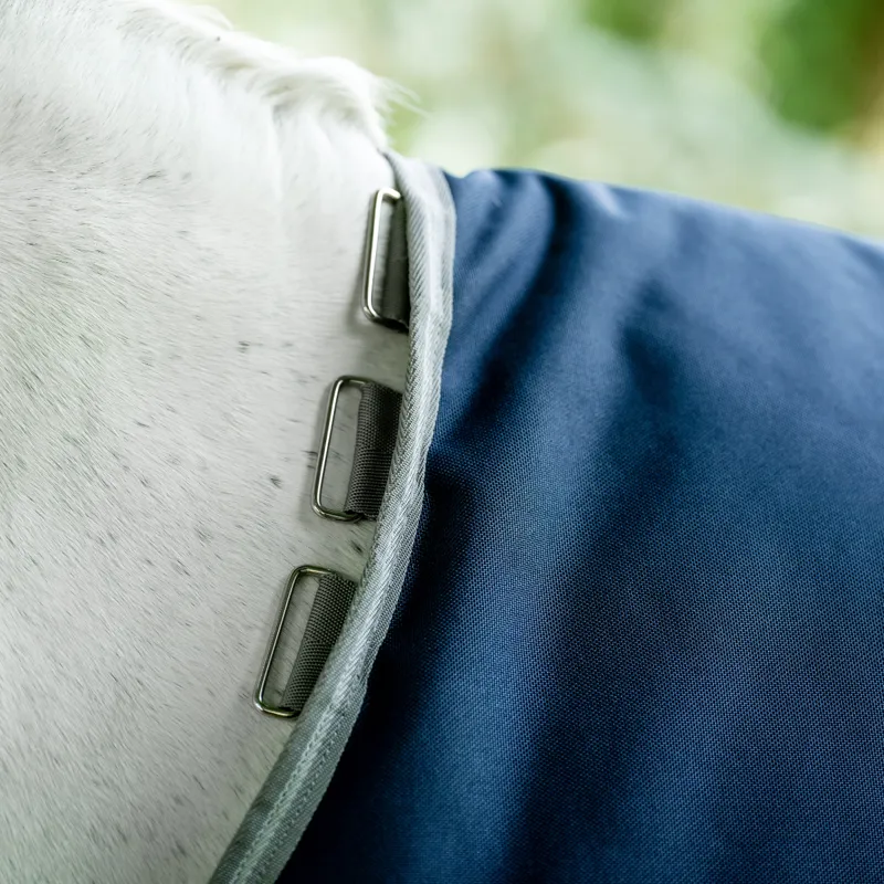 Horseware Amigo Bravo 12 Original Medium 250g Turnout Rug - Navy/Titanium Grey Silver-2