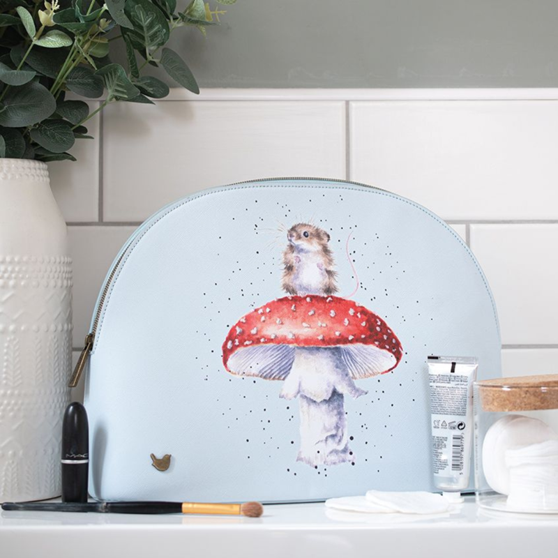 Wrendale Designs Large Mouse Cosmetic Bag - Fungi-3