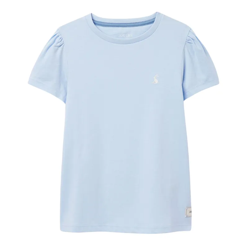 Joules Girls' Let's Go Short Sleeve T-Shirt - Light Blue
