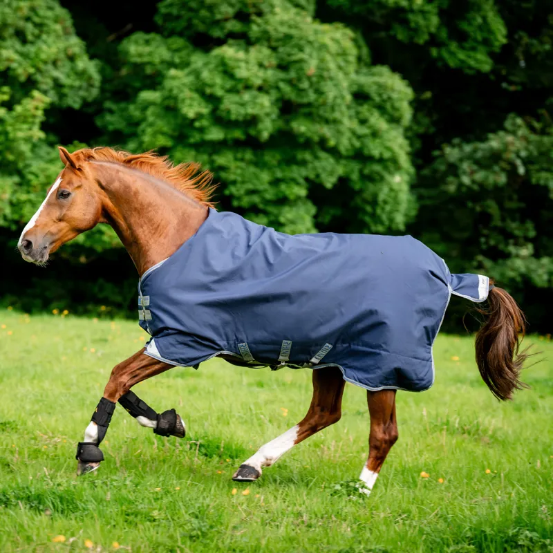 Horseware Rhino Original VL 250g Medium Turnout Rug - Navy/Titanium Grey/Classic Blue-1