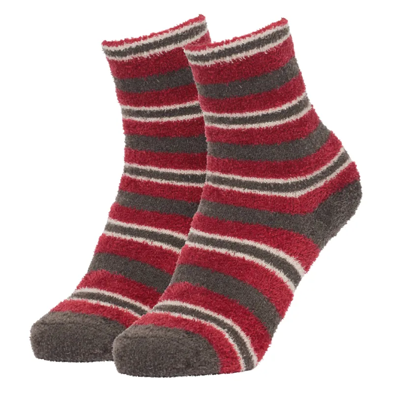 LeMieux Mini Sabrina Stripe Fluffy Socks - Ember