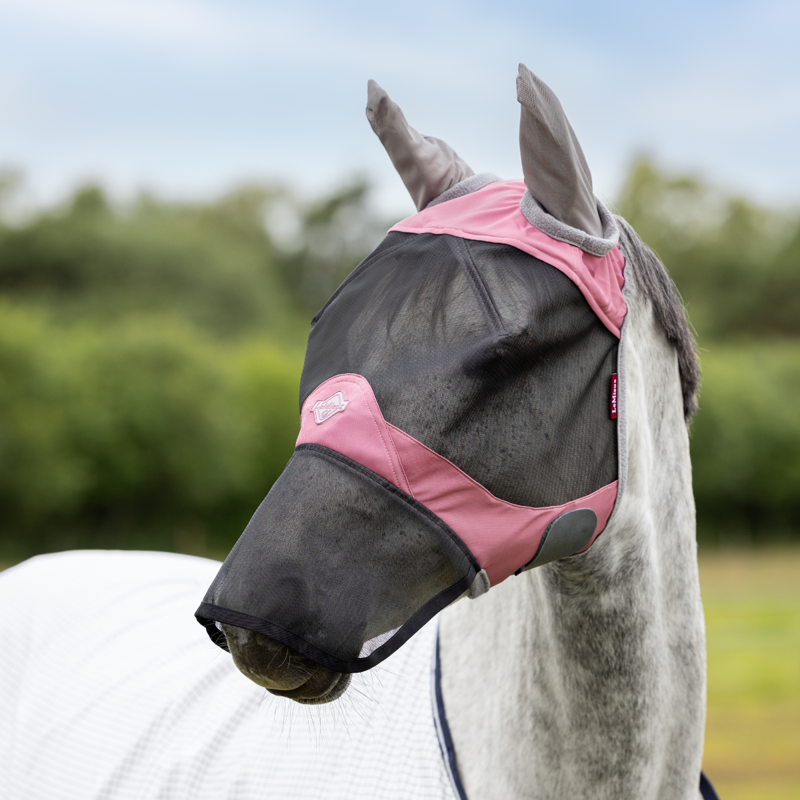 LeMieux Visor-Tek Full Fly Mask - Peony-2