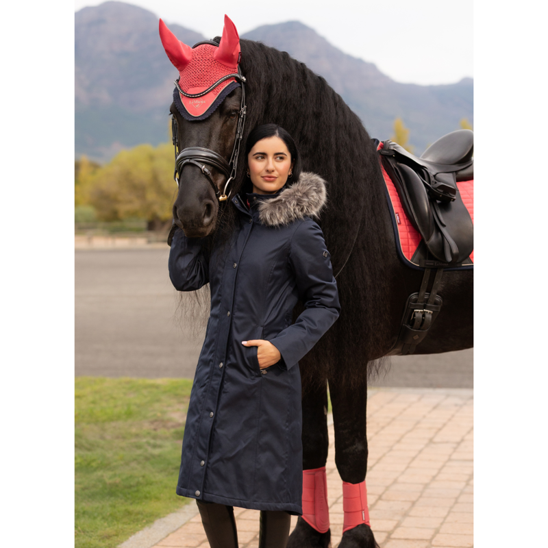 LeMieux Anya Waterproof Riding Coat - Navy-5