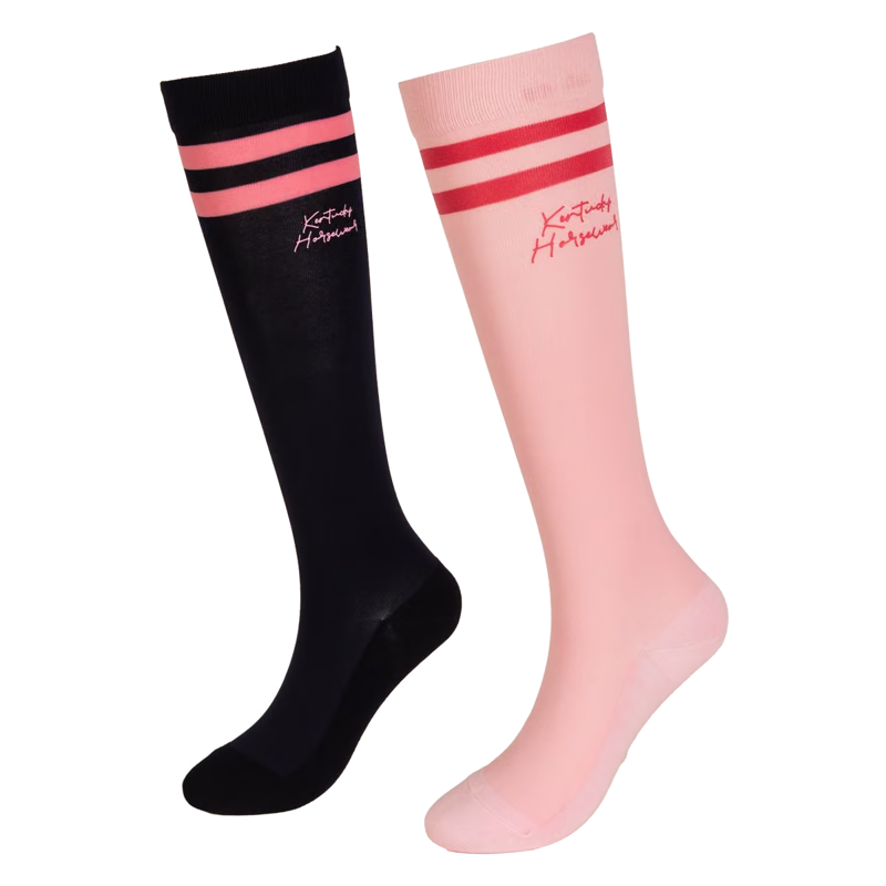 Kentucky Striped Socks 2 Pack - Navy/Light Rose
