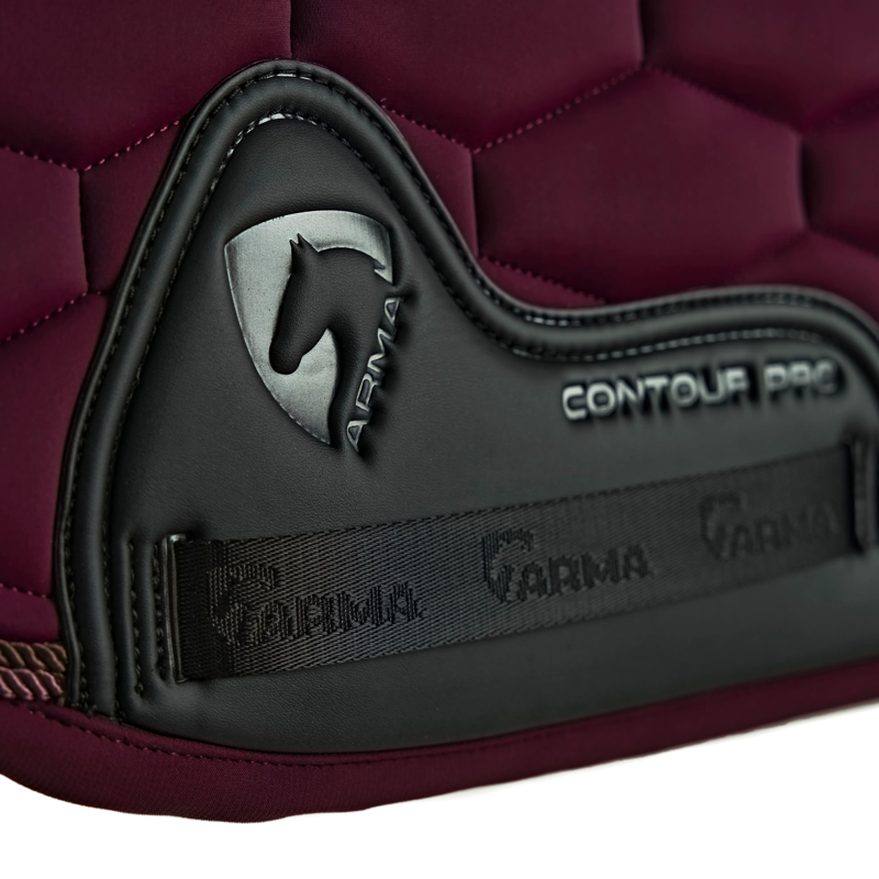 Shires Arma Eltar Dressage Saddlecloth - Black Cherry-2